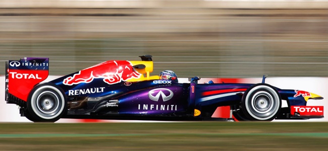 El Red Bull RB9 en los test de pretemporada 2013