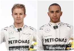 Nico Rosberg y Lewis Hamilton