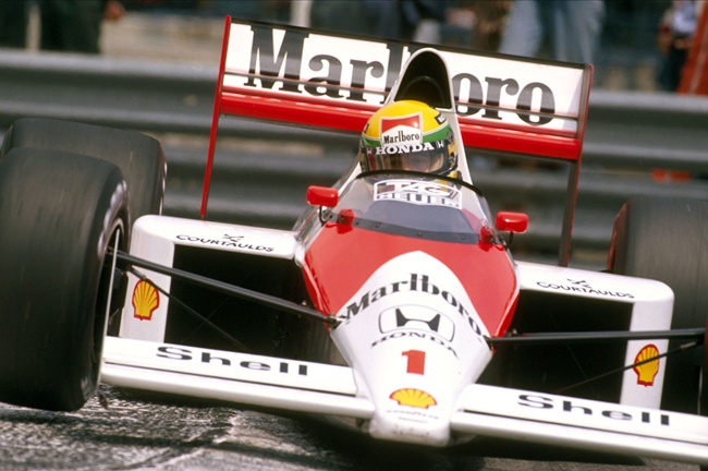 Ayrton Senna con el McLaren-Honda