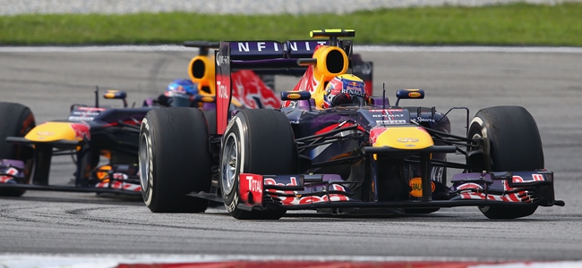 Webber, Vettel, Malaysian GP 2013