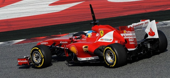 Fernando Alonso en los test de pretemporada 2013 en Montmeló