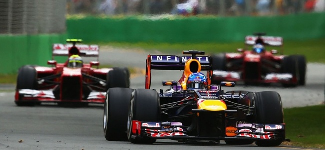 Sebastian Vettel durante el GP de Australia 2013