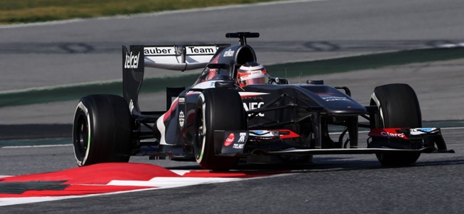 Nico Hulkenberg durante los tests de pretemporada 2013 en Montmeló