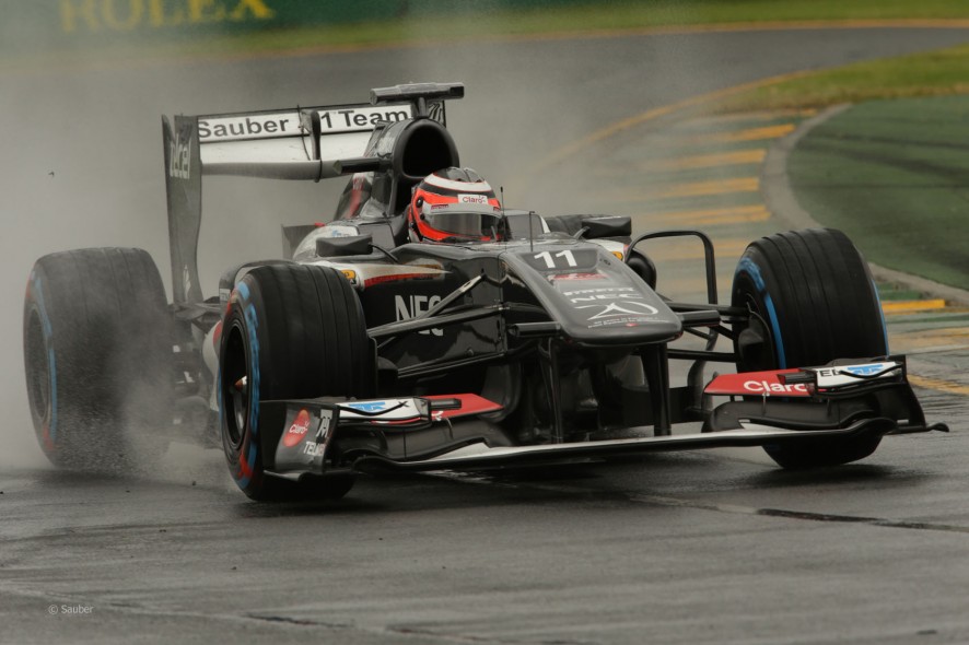 Nico Hulkenberg durante los entrenamientos del GP de Australia 2013