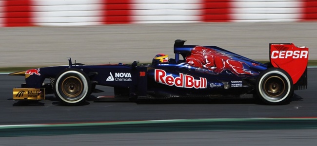 Jean-Eric Vergne durante los tests de pretemporada 2013 en Montmeló