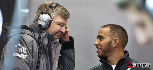 Lewis Hamilton, Ross Brawn, Mercedes 2013