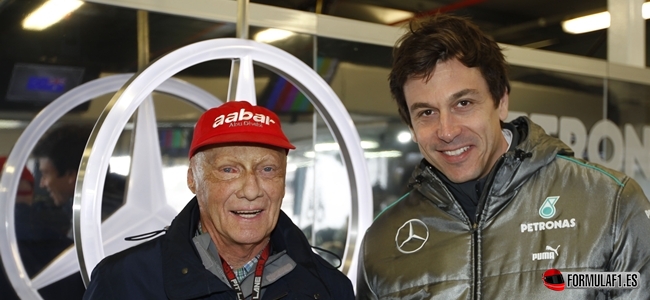 Niki Lauda, Toto Wolff, Mercedes 2013