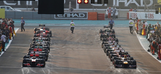 Parrilla de salida, F1, GP de Abu Dabi 2012