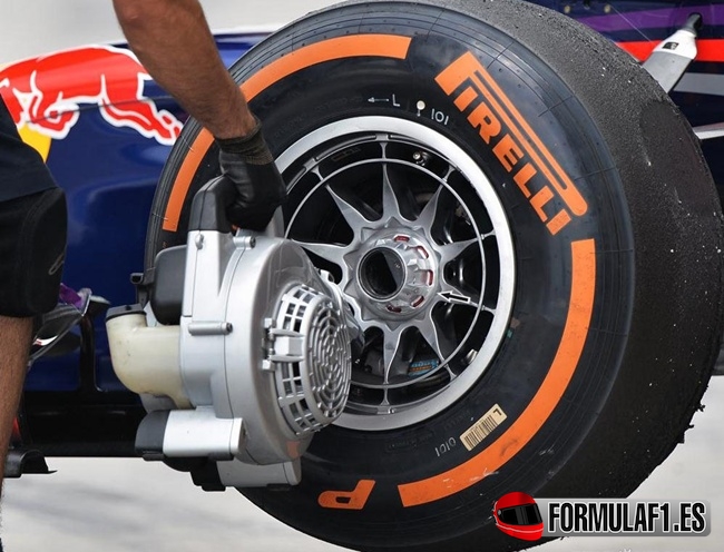 Eje delantero soplado del Red Bull RB9