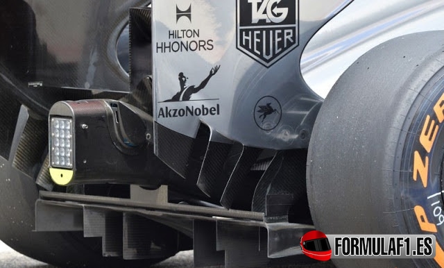 Sensor en la parte trasera del McLaren MP4-28