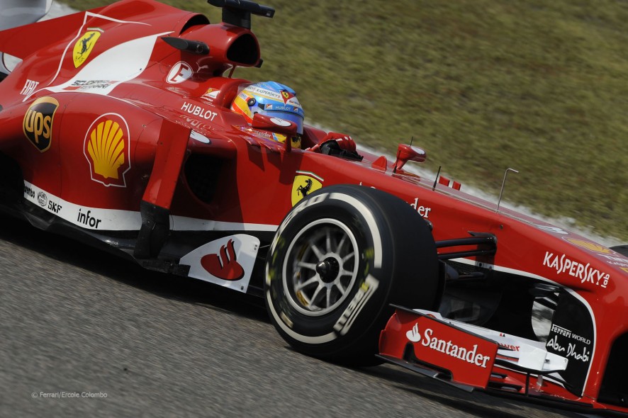 Fernando Alonso en la calificación del GP de China 2013