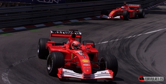 Schumacher, Barrichello, GP de Mónaco 2001