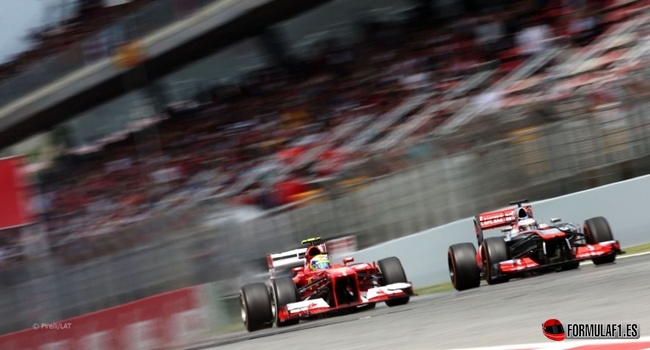 Massa y Button en Barcelona 2013