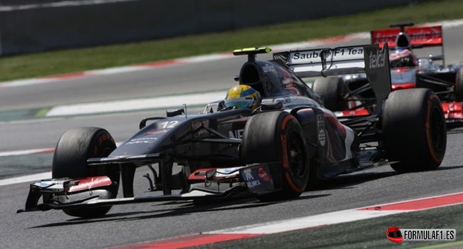 Esteban Gutiérrez en Barcelona 2013