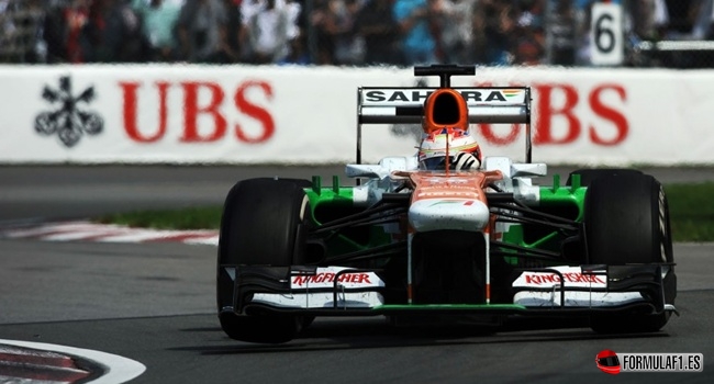 Paul di Resta durante el GP de Canadá 2013