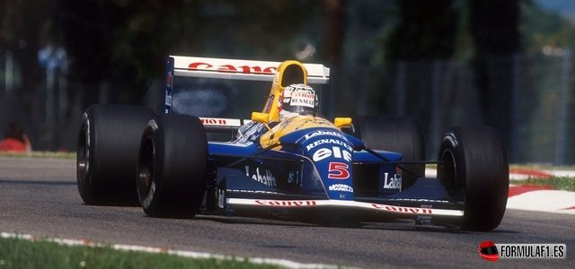 Nigel Mansell en Imola 1992