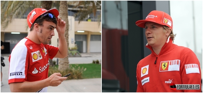 Fernando Alonso, Kimi Räikkönen, Ferrari, 2014