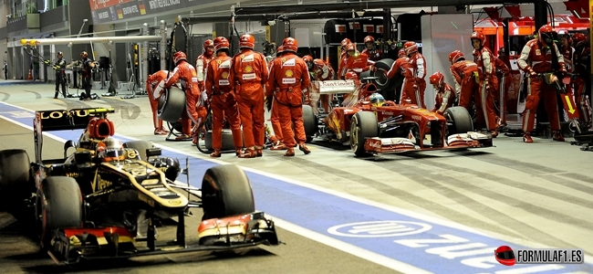 Raikkonen, Alonso, GP Singapur 2013