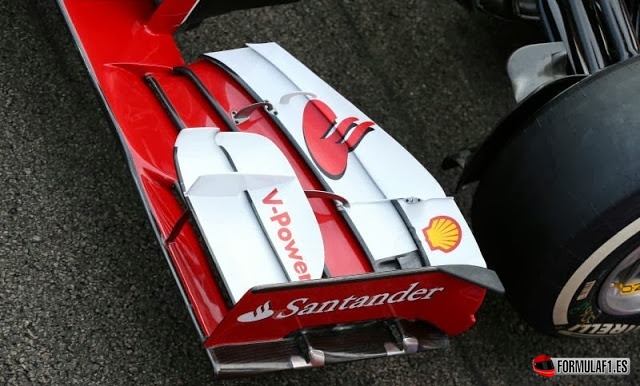 Alerón delantero del Ferrari F138 en Singapur 2013