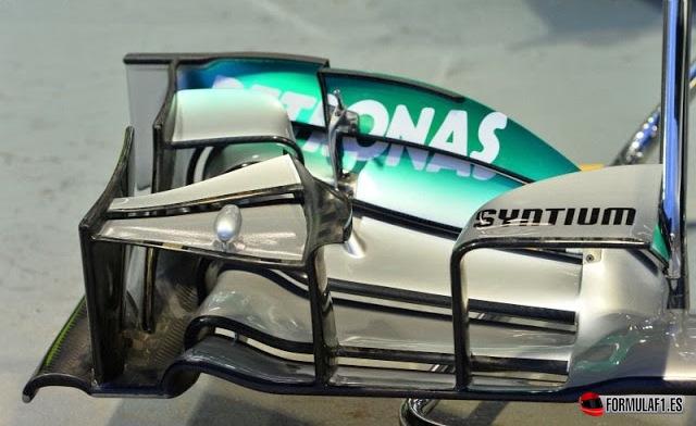 Alerón delantero del Mercedes en Singapur 2013