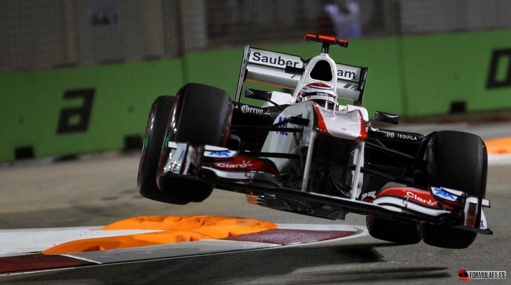 Kamui Kobayashi en Singapur 2012