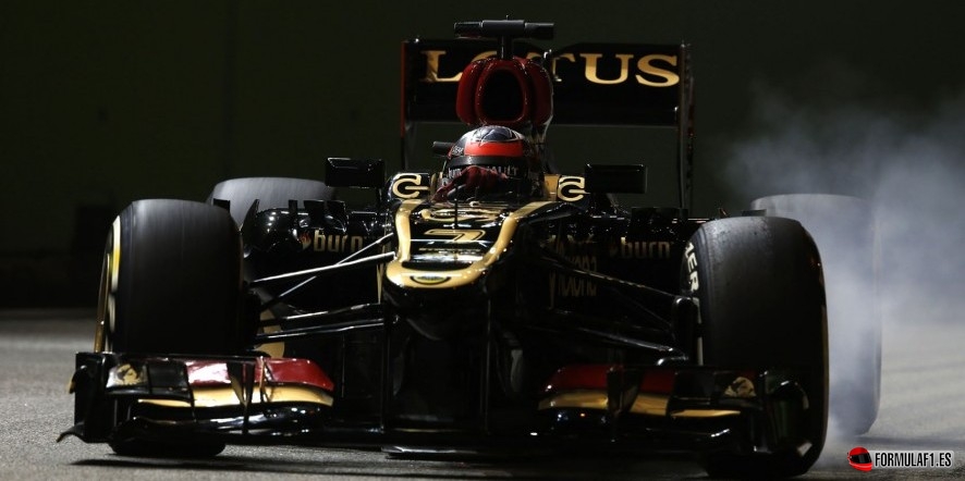 Kimi Raikkonen en el GP de Singapur 2013