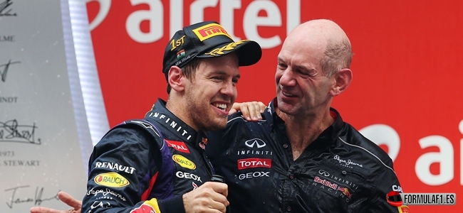 Adrian Newey, Sebastian Vettel, 2013 Title