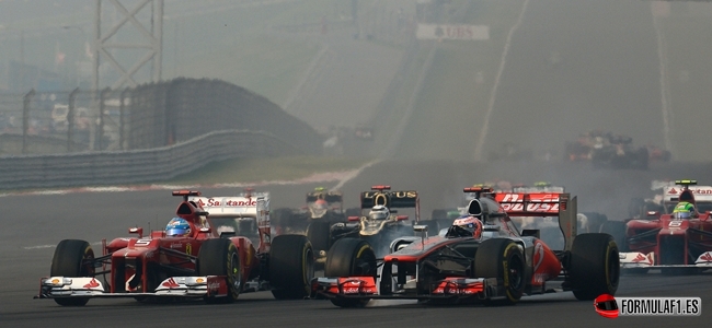 Fernando Alonso, Jenson Button, GP India 2012