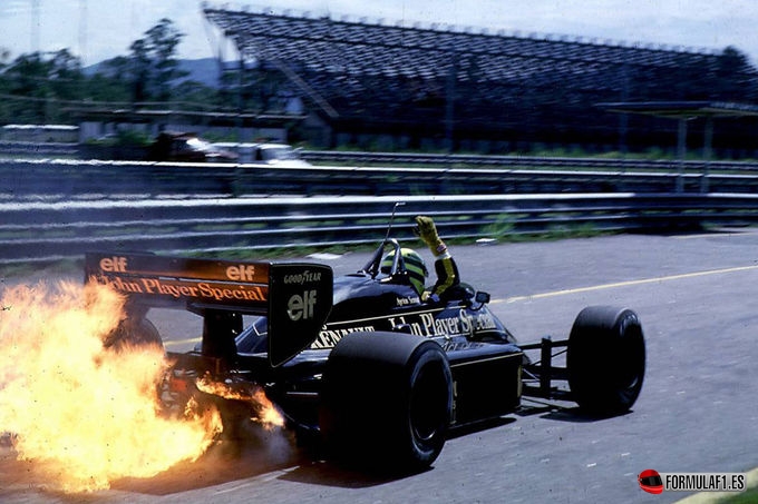 Ayrton Senna en el GP de Brasil de 1986