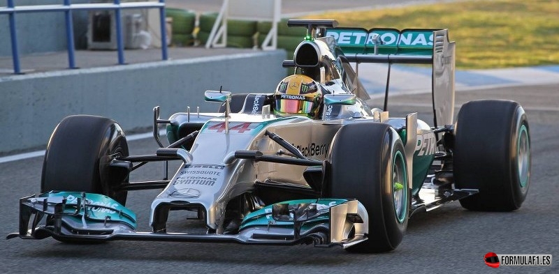 Mercedes W05 en Jerez 2014
