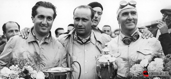 Ascari, Fangio, Farina, 1950
