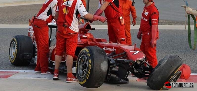 Kimi Raikkonen, Crash Bahrain Testing 2014