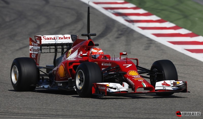 Kimi Räikkönen en los test de pretemporada 2014 en Baréin