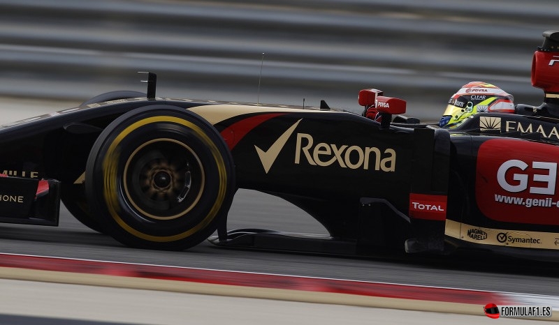 Pastor Maldonado en los test de pretemporada 2014 en Baréin