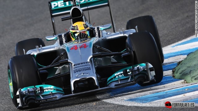 Lewis Hamilton en los test de pretemporada 2014