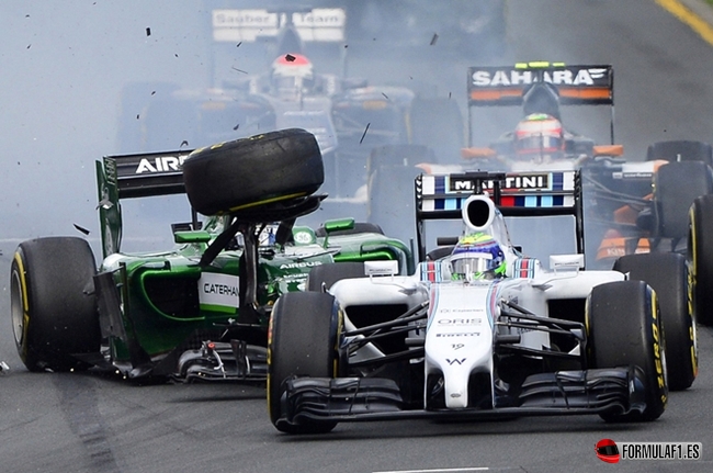 Kobayashi crash Massa, 2014 Australian GP F1