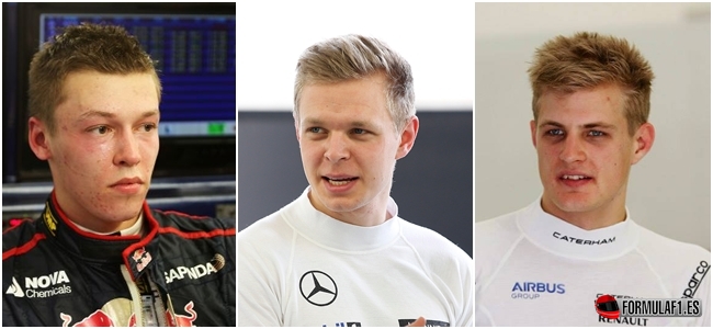 Kyvat, Magnussen, Ericsson, 2014 F1 Rookies