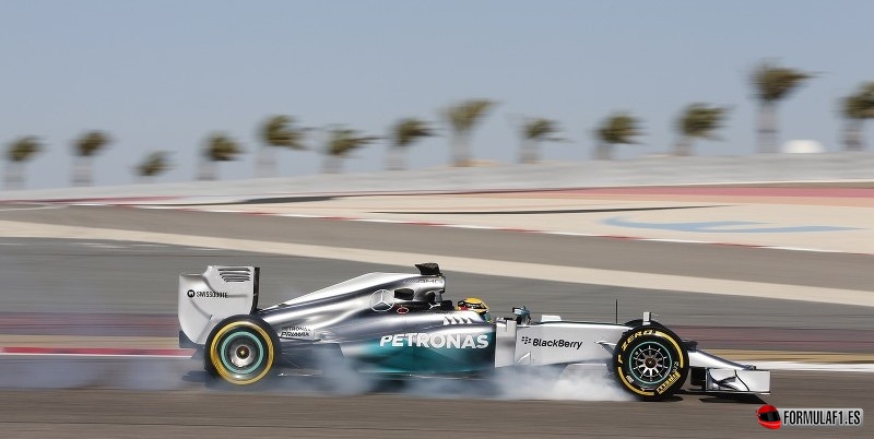 Lewis Hamilton en Baréin 2014