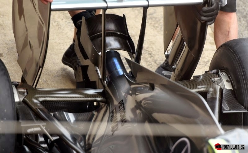 Parte trasera del Mercedes en Barcelona 2014