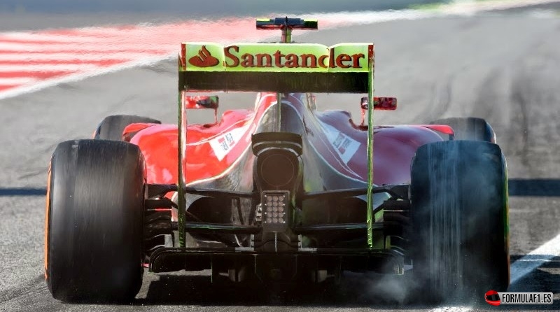 Parte trasera del Ferrari F14T en Barcelona 2014