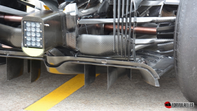 Suspensión trasera del McLaren en Canadá 2014