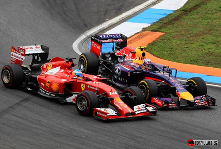 Alonso y Ricciardo. GP Alemania 2014
