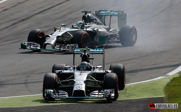 Rosberg, Hamilton, Monza 2014