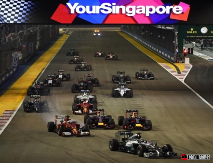 Salida GP Singapur 2014