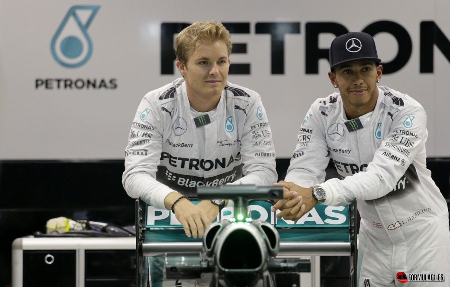 Nico Rosberg y Lewis Hamilton