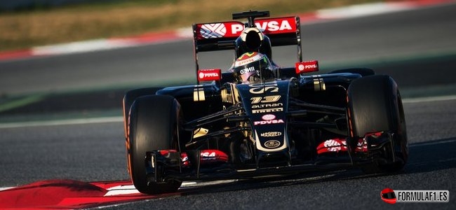 Pastor Maldonado, Lotus, Test Barcelona 2015