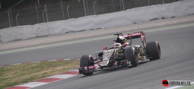 Pastor Maldonado, Lotus, Test Barcelona 2015