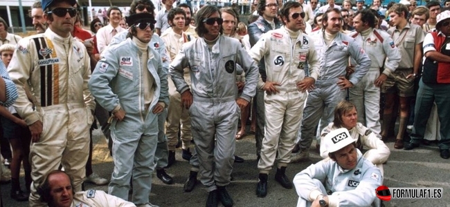 Clay Regazzoni, Niki Lauda, Dennis Hulme, Fitipaldi, Jackie Stewart, Ronnie Peterson, François Cevert