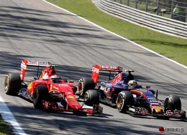 Raikkonen y Sainz. GP Italia 2015