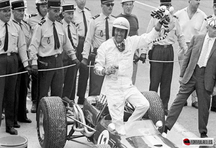 El ganador Jack Brabham. GP Francia 1966